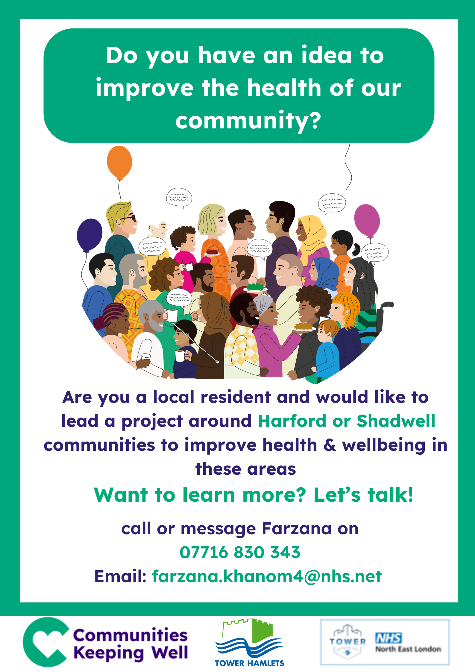 Do you have an idea to improve the health of our community?