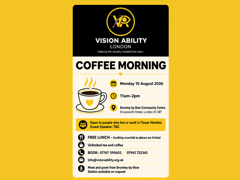 Coffee Morning – Monday 10th August 2026